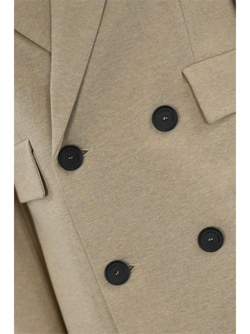 Cappotto doppiopetto in punto Milano beige Liviana Conti | F4WI55W69-0